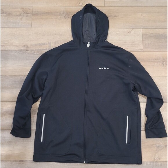 Vintage 2000s Nike East 2 West Zip Up Hoodie XXL Jason Kidd FootAction Black - Picture 1 of 5